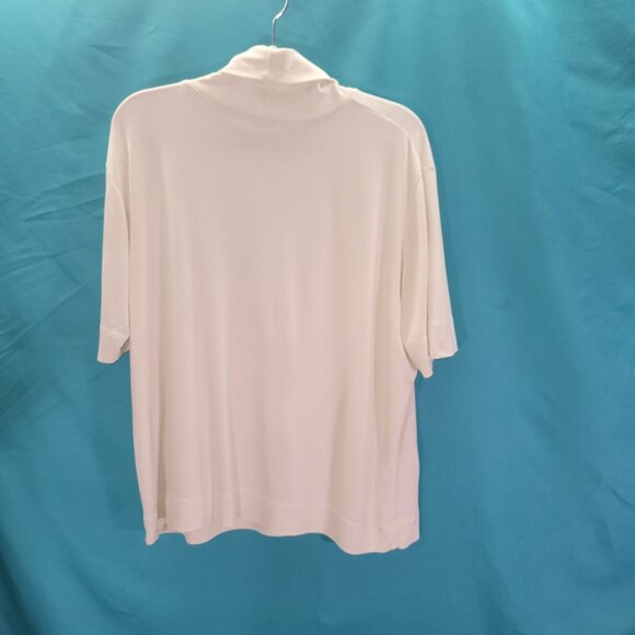 J. Jill Womens 1X Silk Turtleneck White Top - Picture 7 of 9
